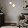 Modern Two-Glass-Shade Floor Lamp
