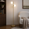 Modern Two-Glass-Shade Floor Lamp