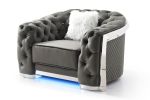 Sophisticated Gray Accent Chair
