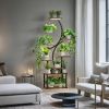 Plant Stand with Grow Lights, 8 Tiered Indoor Plant Shelf, 61" Tall Plant Stand for Indoor Plants