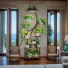 Plant Stand with Grow Lights, 8 Tiered Indoor Plant Shelf, 61" Tall Plant Stand for Indoor Plants