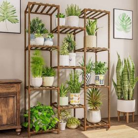 Multi-tier Wooden Plant Stand 11 Potted Flower Display Shelf Rack Vase Holder