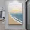 Sunrise Seascape Sailboat Canvas Wall Art - 70 x 140 cm