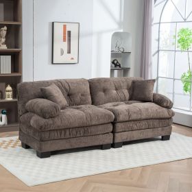 Two-Seat Sectional Sofa Modular Deep Seat Sofa Couch
