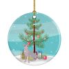 NEW Ukrainian Levkoy Cat Christmas Ceramic Ornament Christmas Tree Hanging Decorations for Home Christmas Holiday, Party, Gift, 3 in, Multicolor