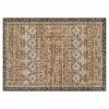 9 x 12 Brown Green Washable Vintage Area Rug