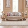 Faux Marble Round Side Table - Gold