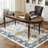 4x6 Machine-Washable Floral Area Rug
