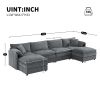 136 Chenille Modular Sectional Sofa With Deep And Wide