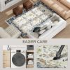 4x6 Machine-Washable Floral Area Rug