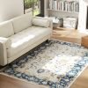 4x6 Machine-Washable Floral Area Rug