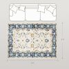 4x6 Machine-Washable Floral Area Rug