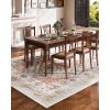 9 x 12 Brown Red Washable Vintage Area Rug