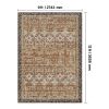 9 x 12 Brown Green Washable Vintage Area Rug