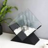 Diamond Glass Tabletop Fireplace - Black