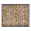 7.5 x 9.5 Brown Green Washable Vintage Area Rug