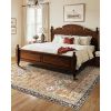 7.5 x 9.5 Brown Green Washable Vintage Area Rug