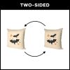 Two Bats Throw Pillow 18X18 Inches