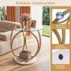 Faux Marble Round Side Table - Gold