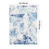 5 x 7 Blue Washable Modern Area Rug