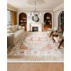 9 x 12 Brown Red Washable Vintage Area Rug