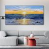 Palette Knife Seascape Canvas Wall Art - 100 x 200 cm