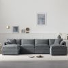 136 Chenille Modular Sectional Sofa With Deep And Wide