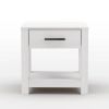 Farmhouse Traditional Rustic White Pine Wood 1-Drawer