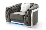 Sophisticated Gray Accent Chair