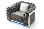 Sophisticated Gray Accent Chair