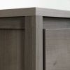 Modern Grey 2-Drawer Nightstand with Cubby Shelf