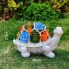 Outdoor Solar Led Turtle Light Succulents Planter Stand Gard