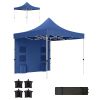 Outsunny 10' X 10' Heavy Duty Pop Up Canopy Tent With Sidewa