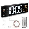 157In Led Digital Wall Clock With Remote Control 10 Level