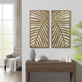 Two-Tone Wood Panel Wall Decor Set