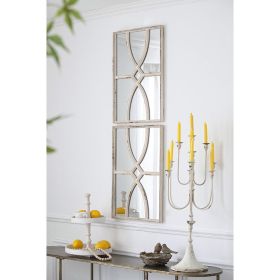 Distressed Rectangular Wooden Wall Mirror