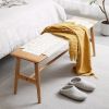 Design Natural Oak Wood Dining Bench Bed Bench For Dining