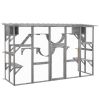 Wooden Outdoor Cat House Catio Playground Cat Window Box Out