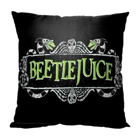 Wb-Beetlejuice Title Printed Throw Pillow 18X18