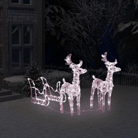 Reindeers & Sleigh Christmas Decoration 160 Leds 512 Acrylic