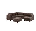 Living Room Furniture Tufted Armless Chair Black Coffee