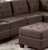 Living Room Furniture Tufted Armless Chair Black Coffee