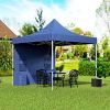Outsunny 10' X 10' Heavy Duty Pop Up Canopy Tent With Sidewa