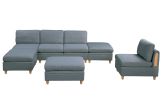 Living Room Furniture Armless Chair Steel Color Dorris
