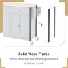 Kitchen Island Cart with Solid Wood Top