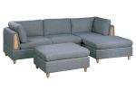 Living Room Furniture Armless Chair Steel Color Dorris