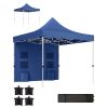 Outsunny 10' X 10' Heavy Duty Pop Up Canopy Tent With Sidewa