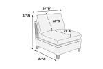 Living Room Furniture Armless Chair Steel Color Dorris