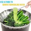 Steel Folding Steamer Basket Steel Fish Steamed Steamer