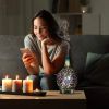 3D Fireworks Glass Vase Humidifier With 7 Color Led Night